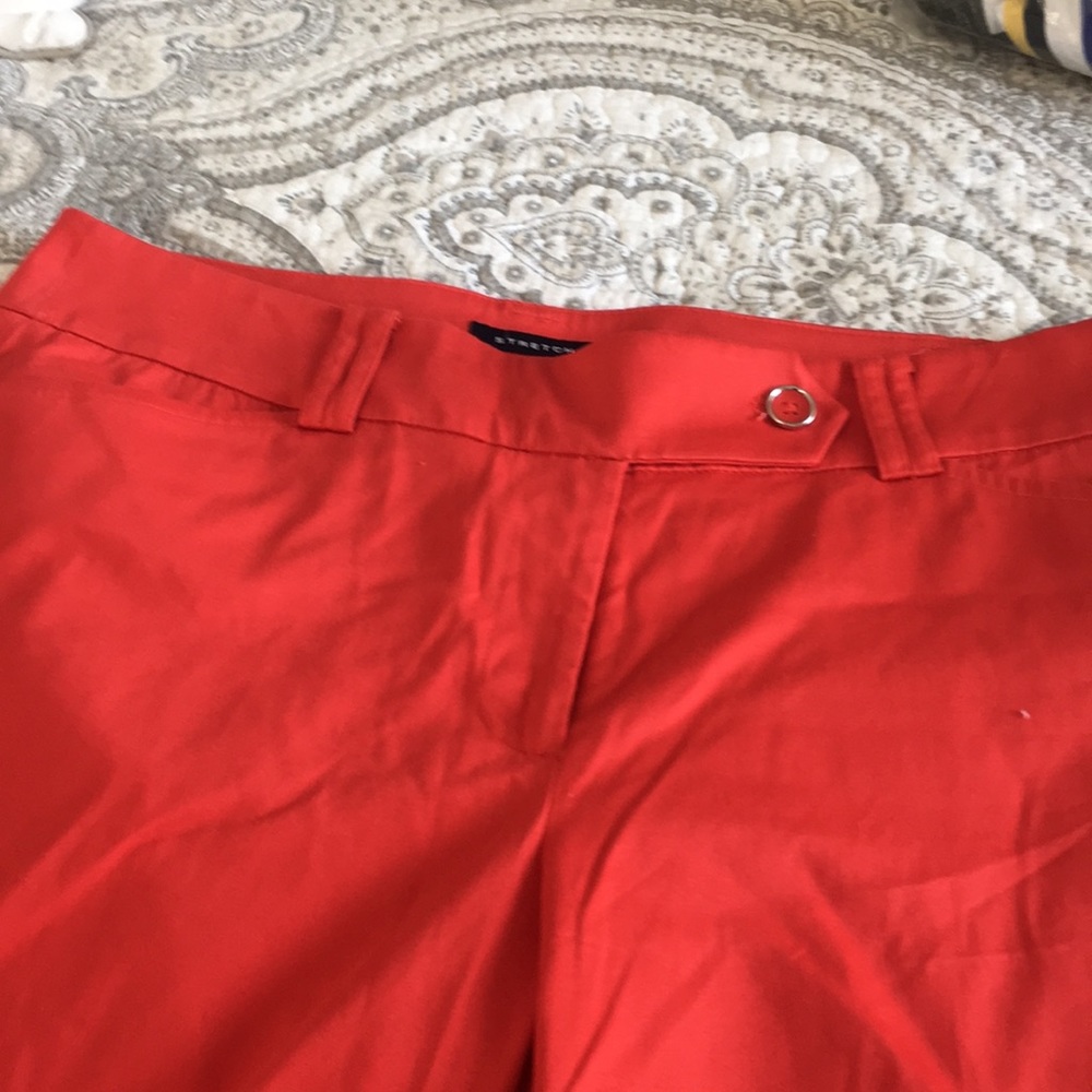 Red casual pants size 8